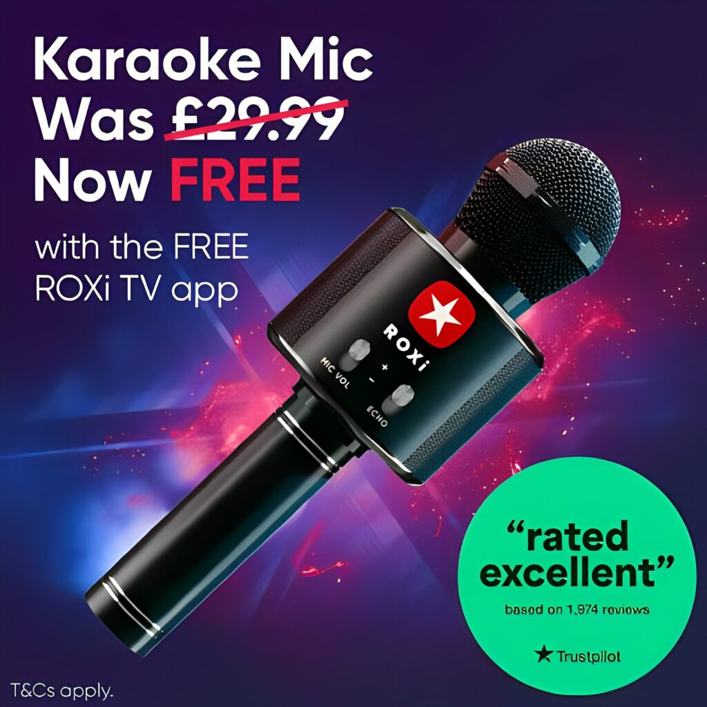 Free ROXi Karaoke Microphone (Worth £29.99) – Perfect For Xmas!